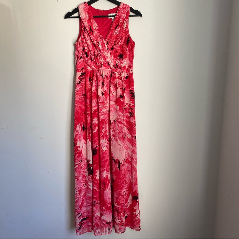 Elegant Pink Sleeveless Maxi Dress